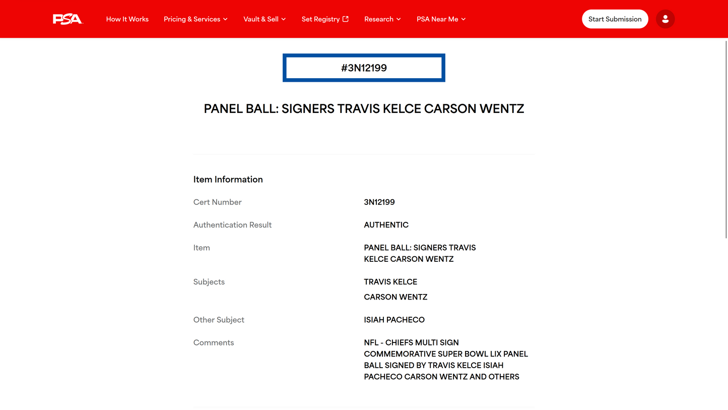 Travis Kelce💥Kansas City Chiefs MULTI Signed Super Bowl 59 Ball Signed By Travis Kelce, Isaiah Pacheco, Carson Wentz & Others