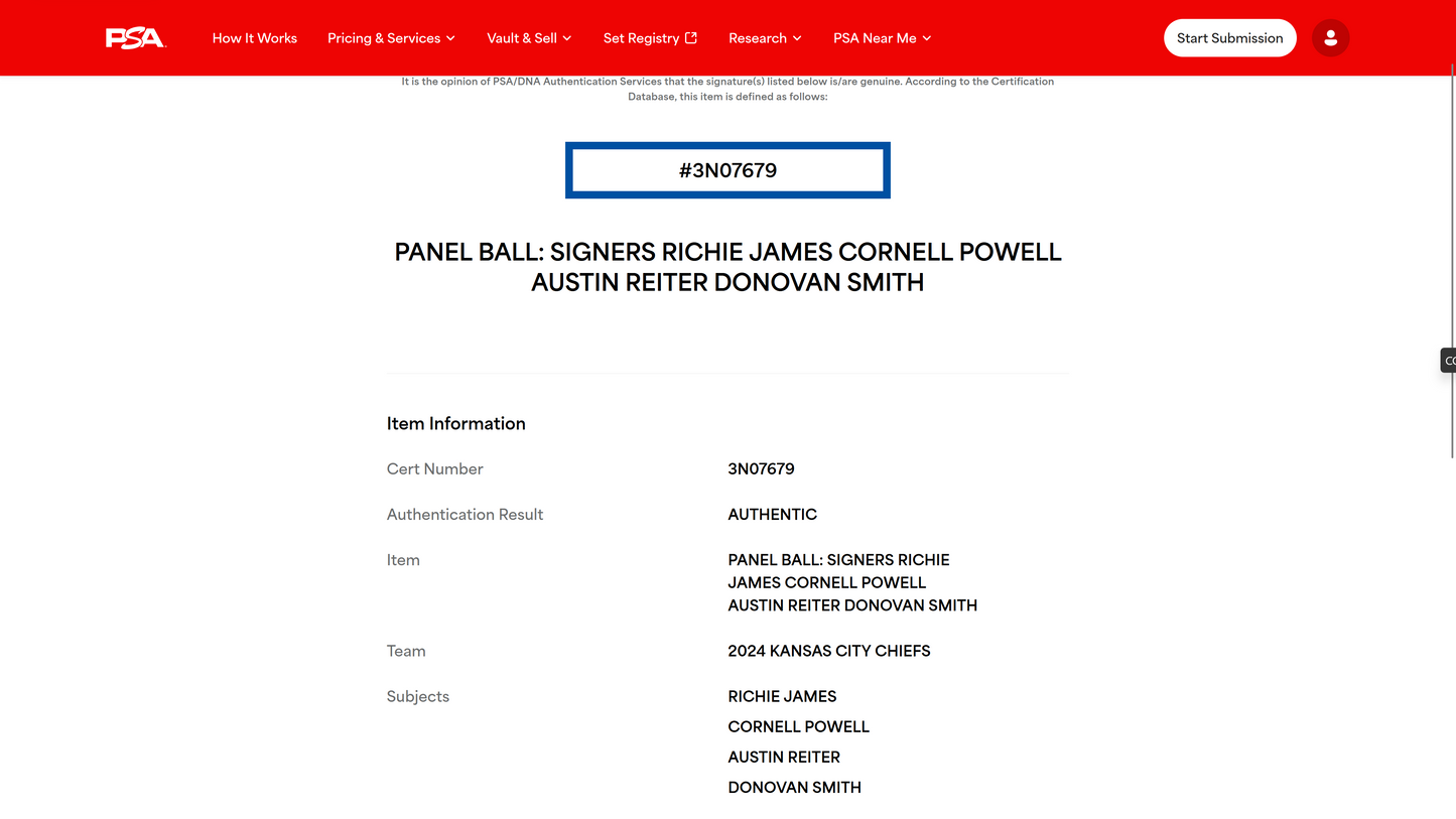 Kansas City Chiefs - Super Bowl 58 Commemorative Ball Signed✍️by 5 NFL Players💯Donovan Smith, Cornell Powell, Austin Reiter, Richie James