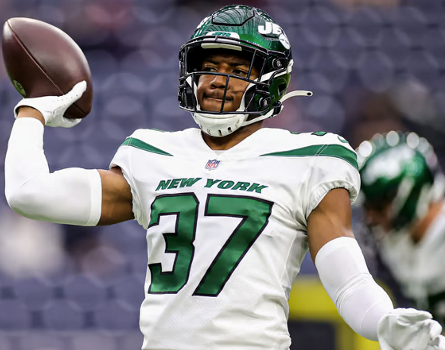 Bryce Hall GAME WORN 💪 New York Jets Nike NFL Jersey 👕 Also includes PSA Certificate of Authenticity🛡️