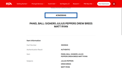 Multi Signed Pro Bowl Wilson Ball 2011 Signed by Drew Brees, Matt Ryan, Julius Peppers and many more.. Also inc. PSA Authenticity 🛡️