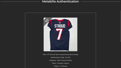 C. J. Stroud TEAM-ISSUED 💪 Houston Texans 🐂 Nike NFL Jersey 👕 Also Includes COA 🔥