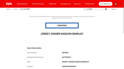 Saquon Barkley Signed✍️Philadelphia Eagles🦅NFL Jersey👕Includes PSA COA💥