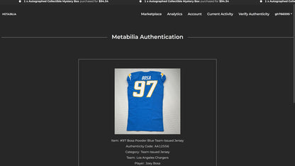 Joey Bosa TEAM-ISSUED💪Los Angeles Chargers⚡NFL Nike Jersey👕Includes Captains Patch
