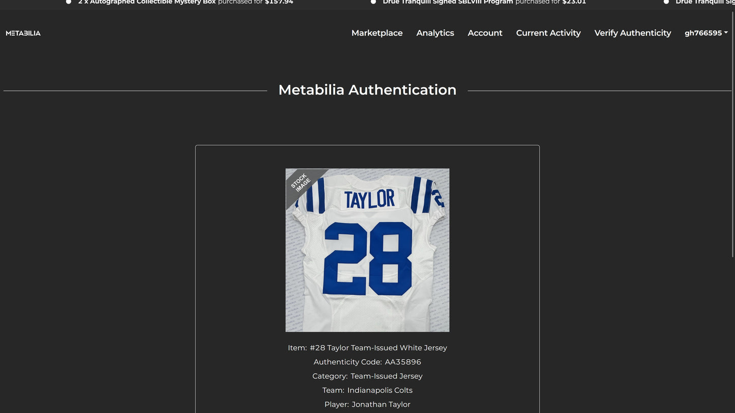 Jonathan Taylor TEAM/GAME ISSUED 💪 Indianapolis Colts Nike NFL Jersey 👕 Also Includes COA 🛡️
