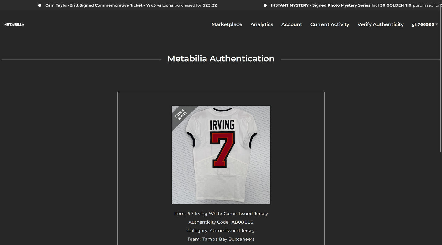 Bucky Irving TEAM-ISSUED💪Tampa Bay Buccaneers🏴‍☠️On-Field Nike NFL Jersey🎽