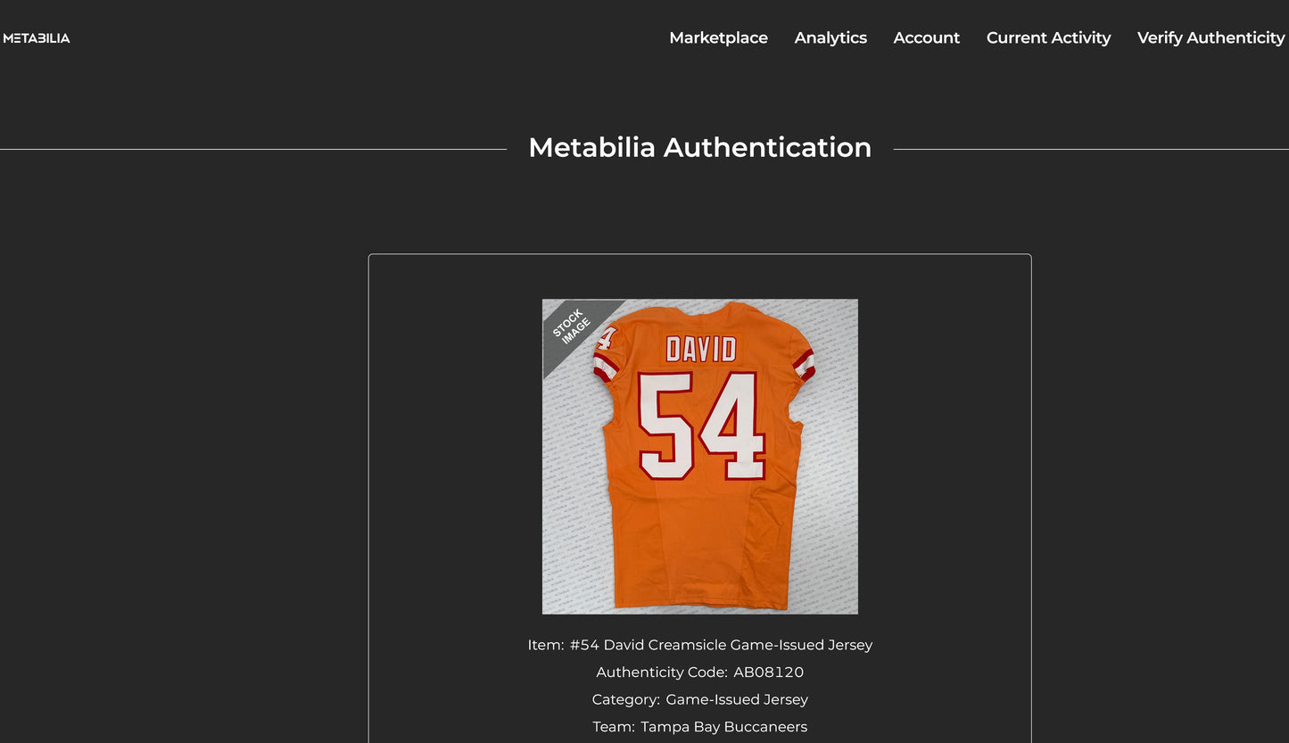 Lavonte David TEAM-ISSUED Tampa Bay Buccaneers On-Field NFL Creamsicle Jersey