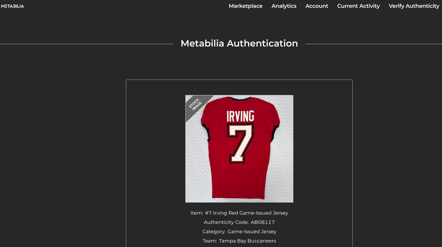 Bucky Irving GAME ISSUED 💪 Tampa Bay Buccaneers On-Field Nike NFL Red Jersey 🎽 Also includes Certificate of Authenticity 🛡️