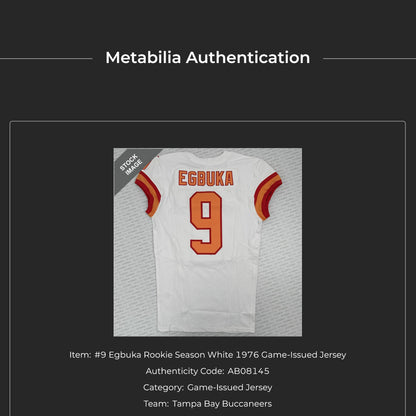 Emeka Egbuka TEAM ISSUED 🔥 Tampa Bay Buccaneers Nike NFL Iconic 1976 Jersey 👕 Also includes Certificate of Authenticity