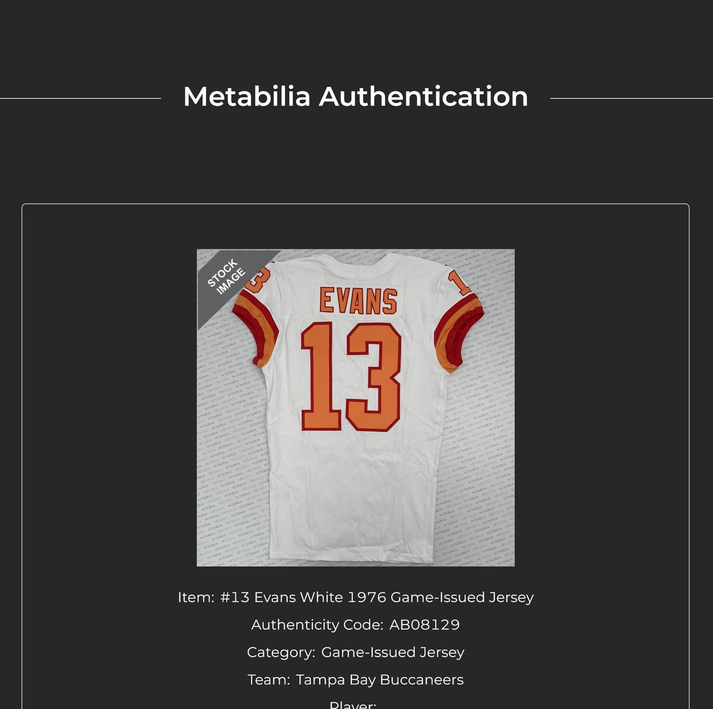 Mike Evans GAME-ISSUED🔥Tampa Bay Buccaneers Nike NFL Iconic 1976 Jersey👕 Inc. 50 Seasons Patch