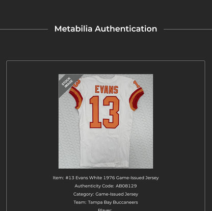 Mike Evans GAME-ISSUED🔥Tampa Bay Buccaneers Nike NFL Iconic 1976 Jersey👕 Inc. 50 Seasons Patch