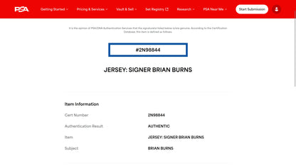 Brian Burns Hand Signed ✍️ AUTHENTIC 💪 Carolina Panthers On-Field NFL Jersey Inc. PSA Certification 🛡️