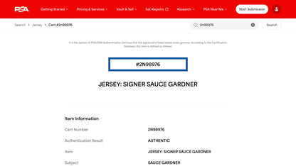 Sauce Gardner Hand Signed 🟢 New York Jets AUTHENTIC Nike NFL Jersey Inc. PSA Certification 🛡️