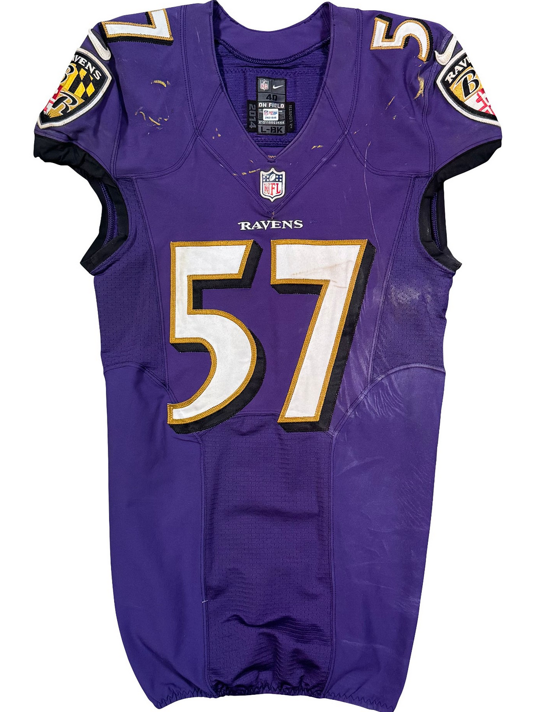 C.J. Mosley GAME WORN 💪 10/09/16 Baltimore Ravens Nike NFL Jersey 👕 vs Commanders inc. COA 🛡️