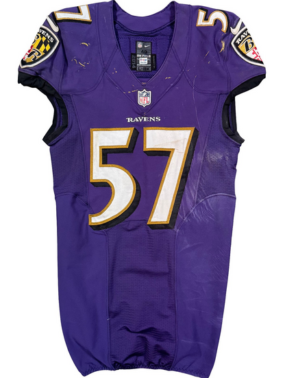 C.J. Mosley GAME WORN 💪 10/09/16 Baltimore Ravens Nike NFL Jersey 👕 vs Commanders inc. COA 🛡️