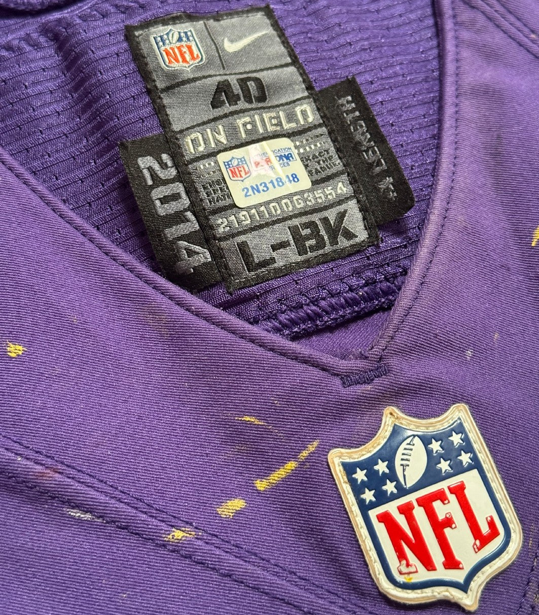 C.J. Mosley GAME WORN 💪 10/09/16 Baltimore Ravens Nike NFL Jersey 👕 vs Commanders inc. COA 🛡️