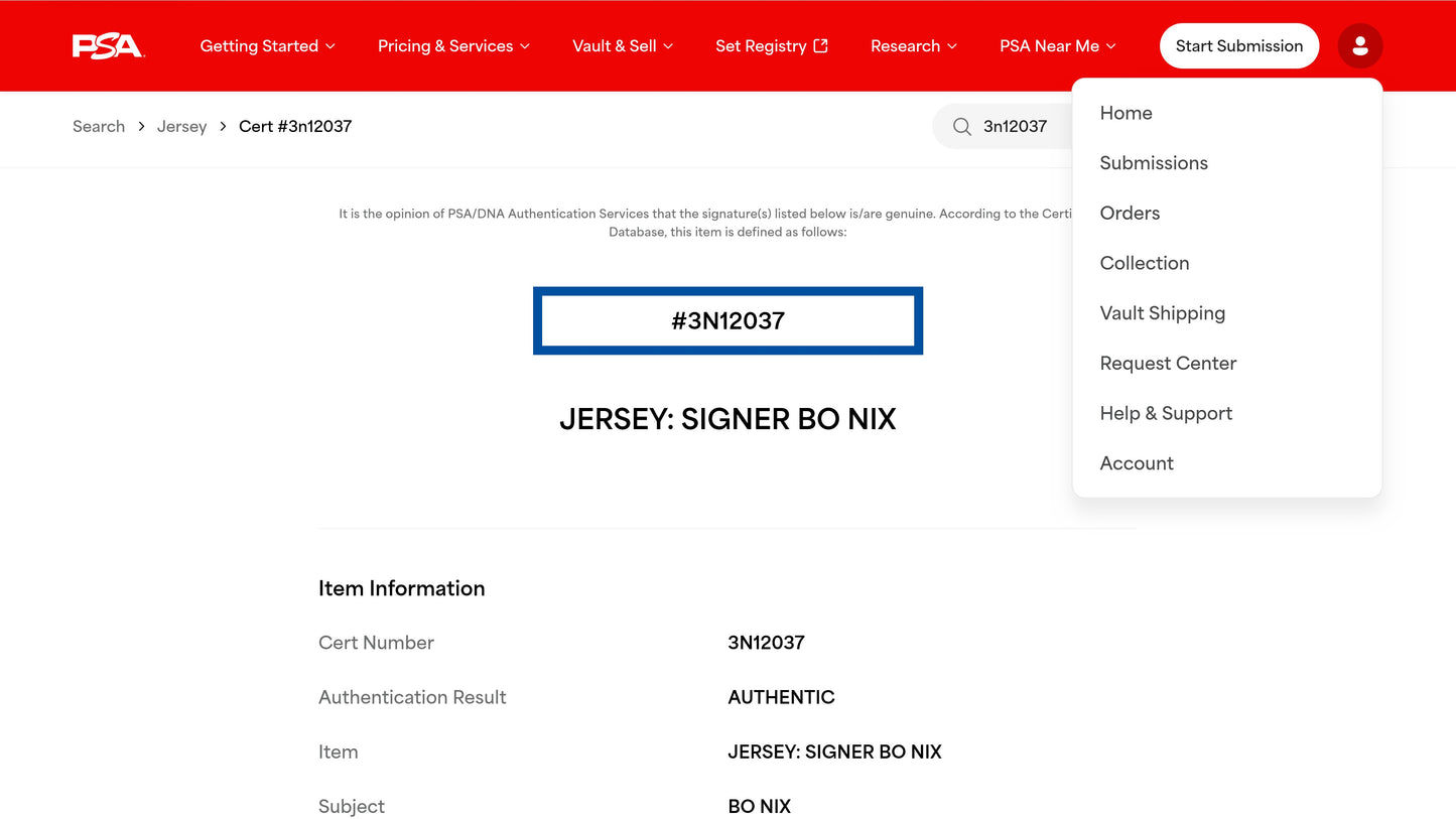 BO NIX Hand Signed ✍️ Denver Broncos Nike AUTHENTIC NFL Jersey Inc. PSA COA 🛡️