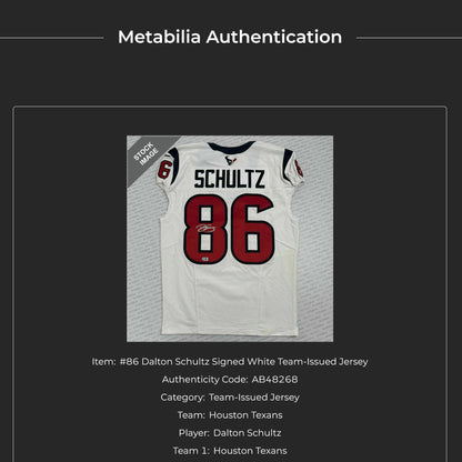 Dalton Schultz SIGNED + TEAM ISSUED Houston Texans Nike NFL Jersey includes COA