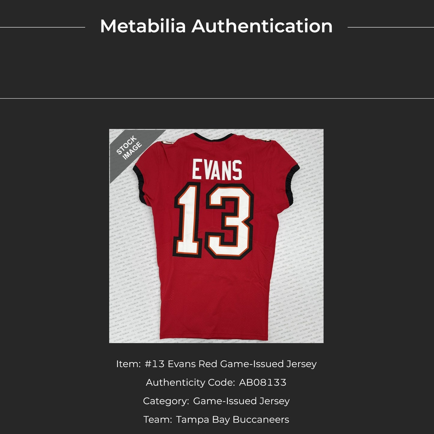 Mike Evans GAME / TEAM ISSUED Tampa Bay Buccaneers Nike NFL Jersey Including COA