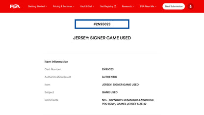 DeMarcus Lawrence GAME ISSUED 💪 Dallas Cowboys Pro Bowl Games Nike NFL Jersey 👕 Also includes COA