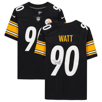 T. J. Watt Hand-Signed ✍️ Pittsburgh Steelers AUTHENTIC Nike NFL Jersey 👕 Includes Fanatics Hologram for Authenticity 🛡️