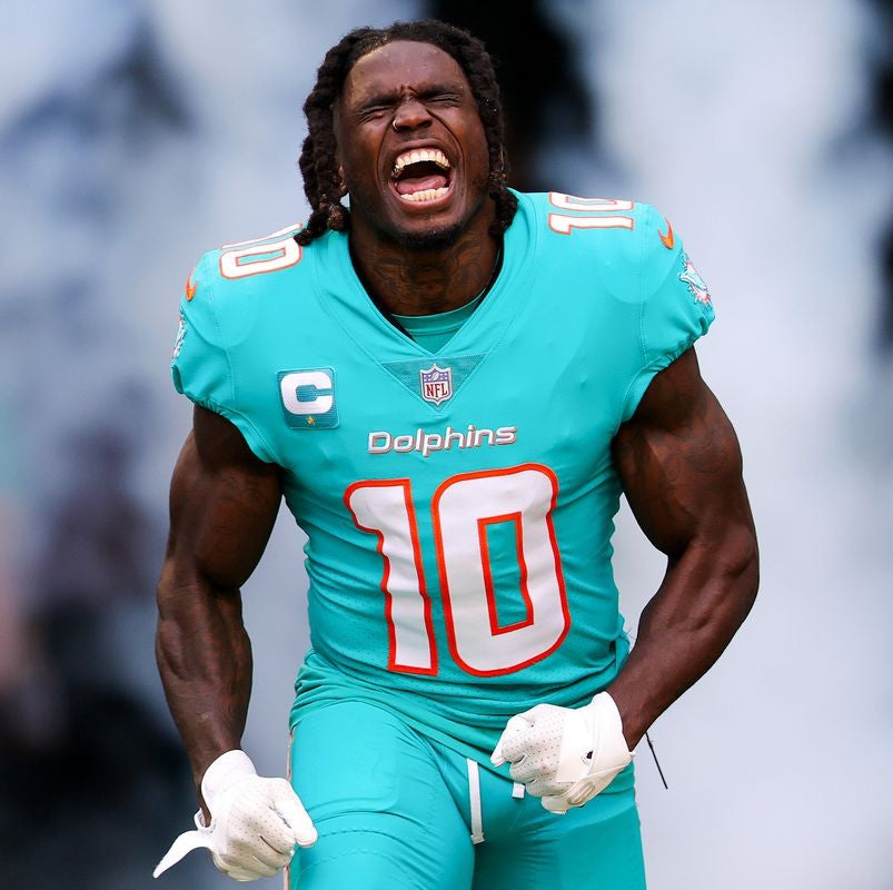Tyreek Hill Hand Signed ✍️ Miami Dolphins 🐬 Custom FRAMED Jersey 👕