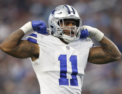 Micah Parsons Signed ✍️ Dallas Cowboys🤠Salute to Service Full-Size Authentic On-Field Speed Helmet (Fanatics)🔵