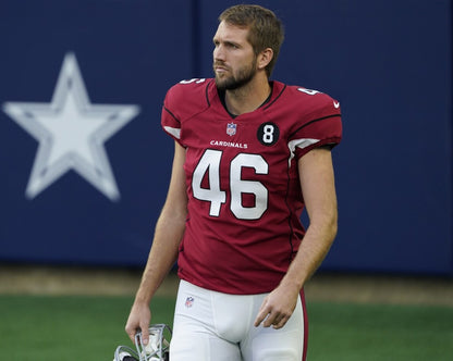 Aaron Brewer GAME USED 11/21/22 PHOTO MATCHED Cardinals Jersey NFL Intl Series in Mexico City vs. San Francisco 49ers