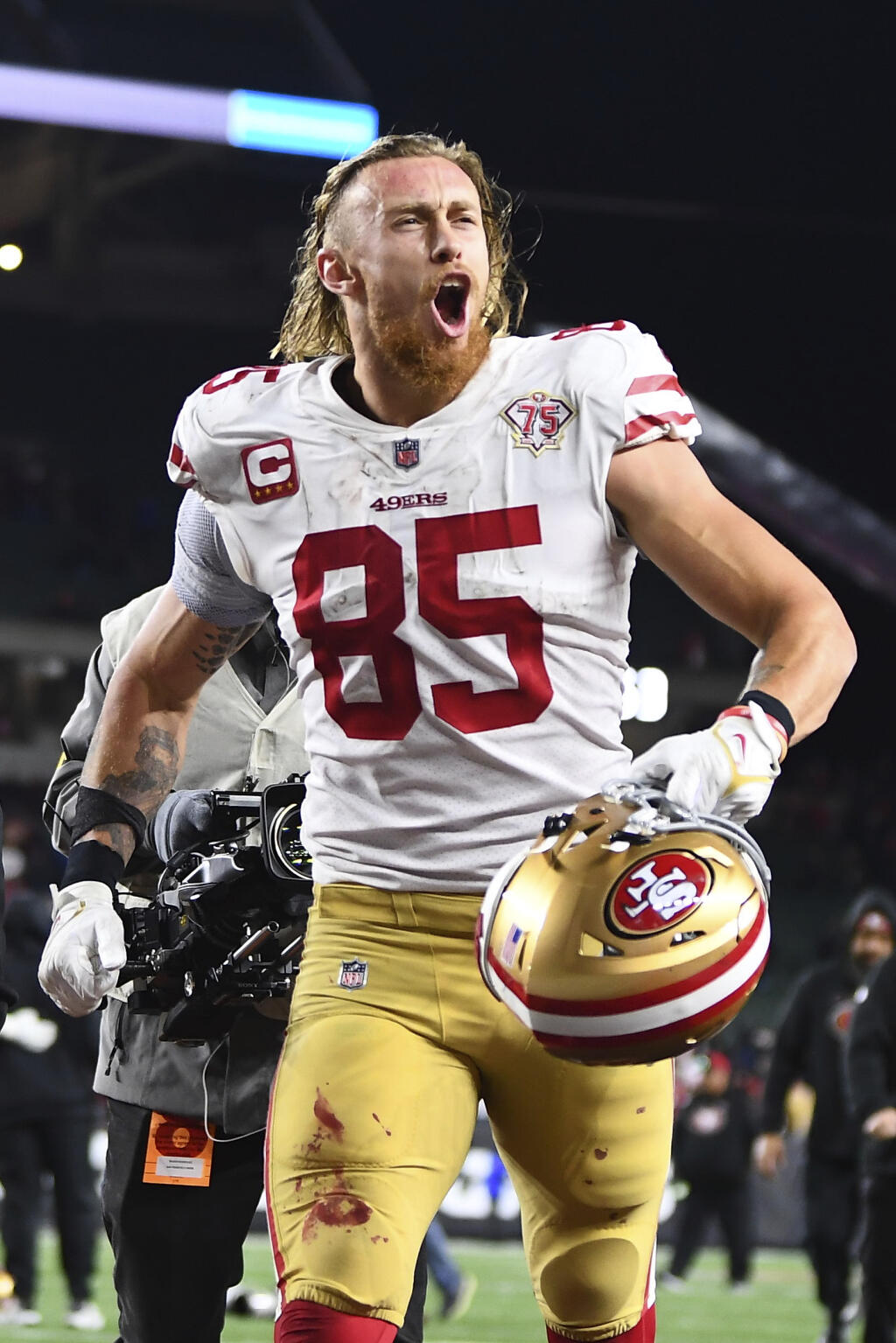 George Kittle Signed🖊️San Francisco 49ers  Full-Size Authentic On-Field Lunar Eclipse Alternate Speed NFL Helmet🛡️