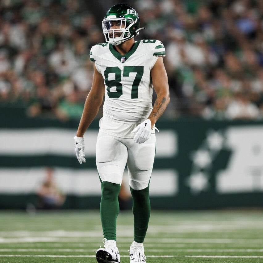 C.J. Uzomah GAME WORN/USED 💪 New York Jets Nike NFL Jersey 👕 with PSA Authenticity🛡️ Salute 2 Service Game