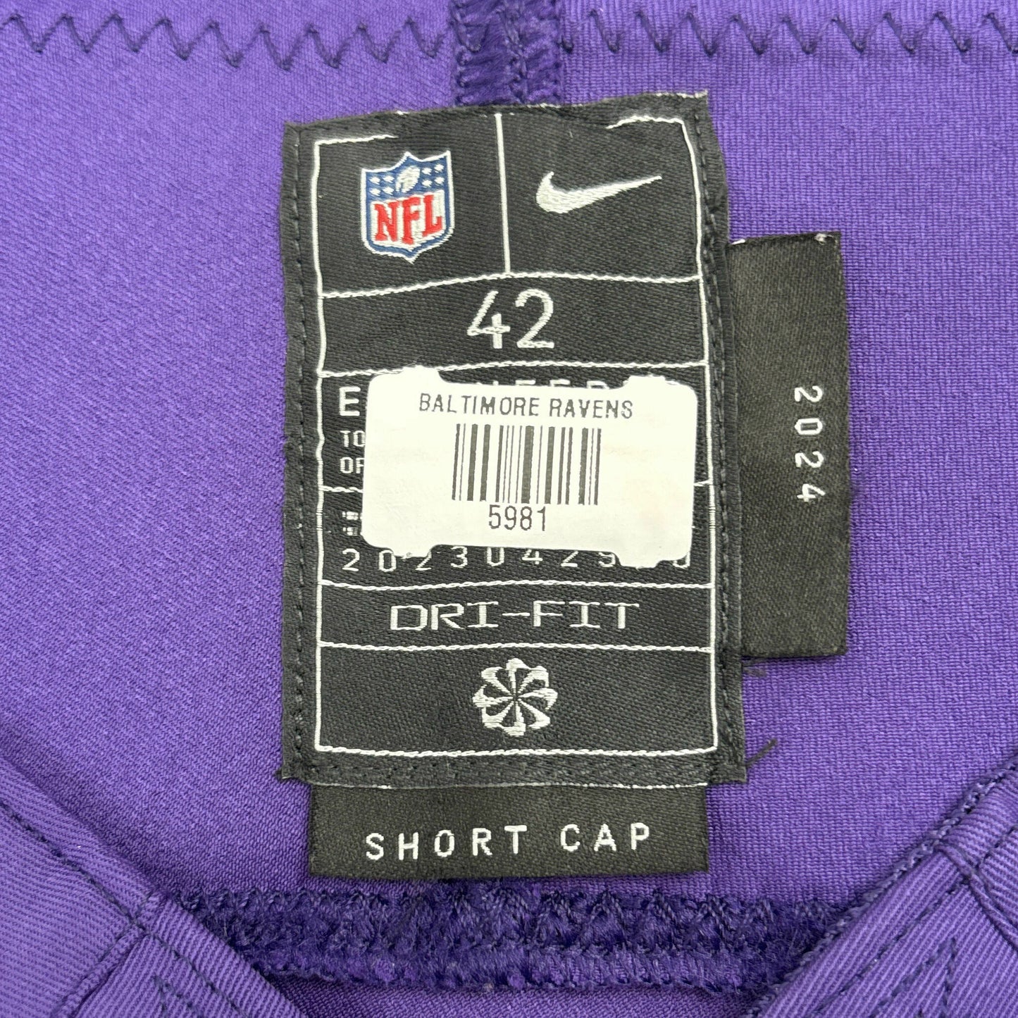 Charlie Kolar GAME-WORN💪from the 2025 season Baltimore Ravens💜Jersey Also includes COA