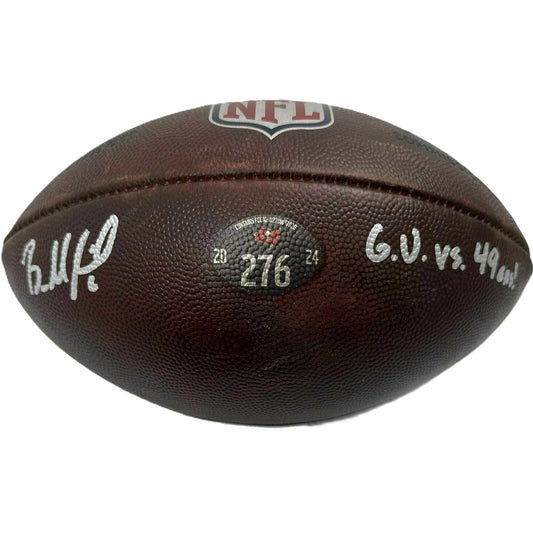 Baker Mayfield GAME USED 11/10/24 PHOTO MATCHED Signed and Inscribed Wilson Duke Ball Tampa Bay Buccaneers vs San Francisco 49ers Also includes Proof of Authenticity 🛡️
