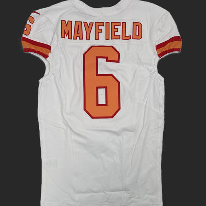 Baker Mayfield GAME-ISSUED🔥Tampa Bay Buccaneers Nike NFL Iconic 1976 Jersey 👕 Also includes Certificate of Authenticity + 50 Seasons Patch 🛡️