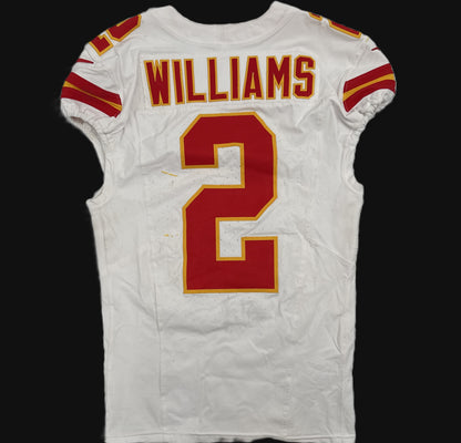 Joshua Williams GAME-USED💪09/05/25 Kansas City Chiefs NFL Jersey vs. Los Angeles Chargers