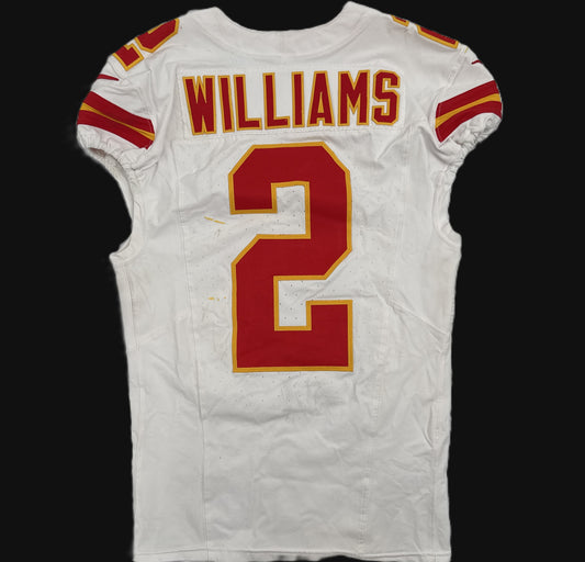 Joshua Williams GAME-USED💪09/05/25 Kansas City Chiefs NFL Jersey vs. Los Angeles Chargers