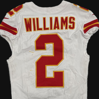Joshua Williams GAME-USED💪09/05/25 Kansas City Chiefs NFL Jersey vs. Los Angeles Chargers