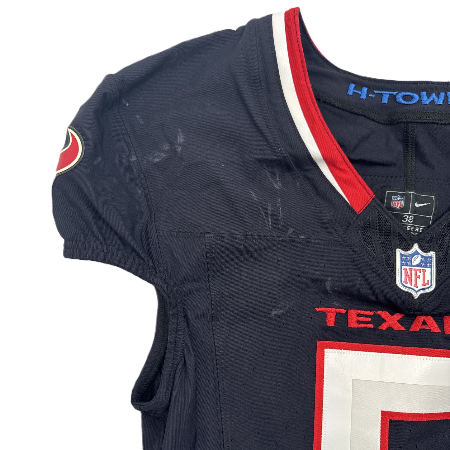 Jalen Pitre GAME USED 💪 09/07/2025 Houston Texans Nike NFL Jersey 🎽 vs. Los Angeles Rams 🐏 Inc.COA 🛡️