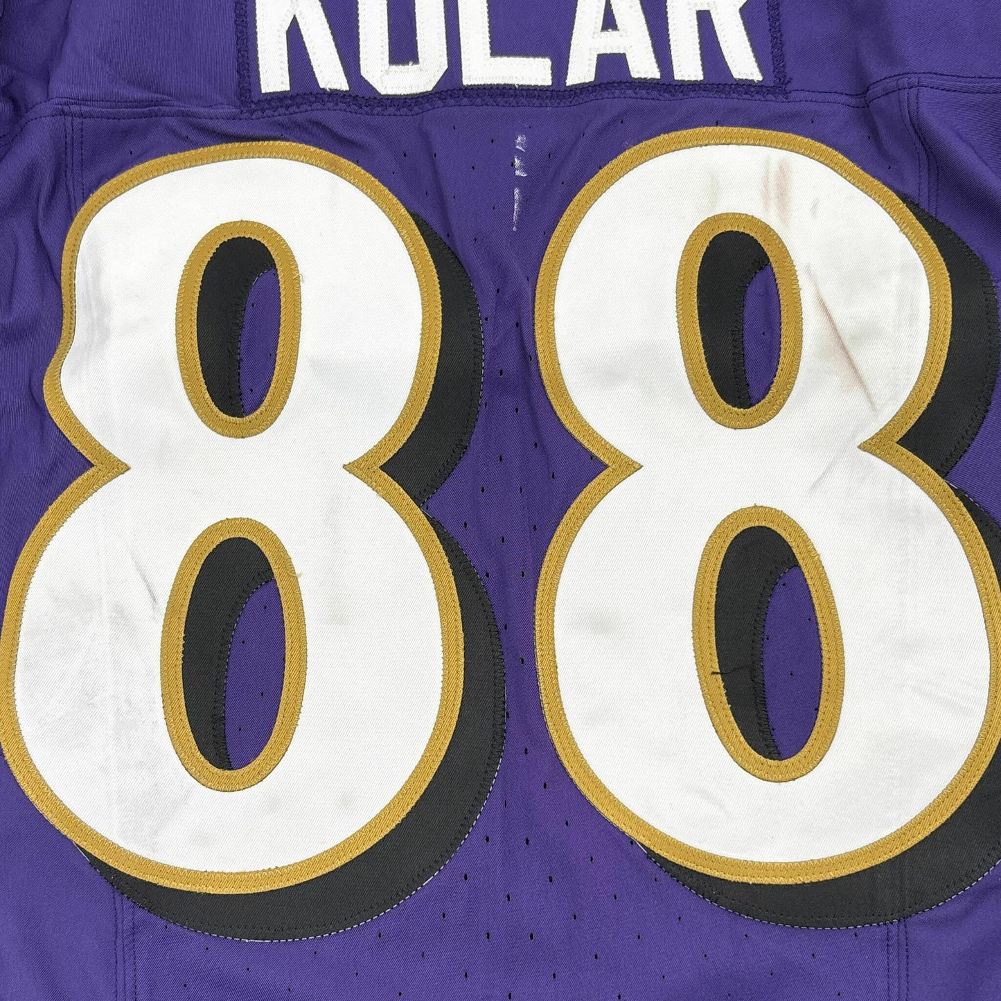 Charlie Kolar GAME-WORN💪from the 2025 season Baltimore Ravens💜Jersey Also includes COA