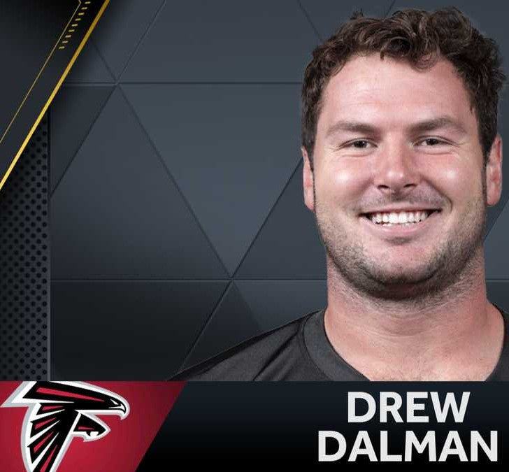 Drew Dalman GAME WORN💪10/10/21 Atlanta Falcons🦅NFL Jersey - Nike PSA COA💯vs.Jets (London)
