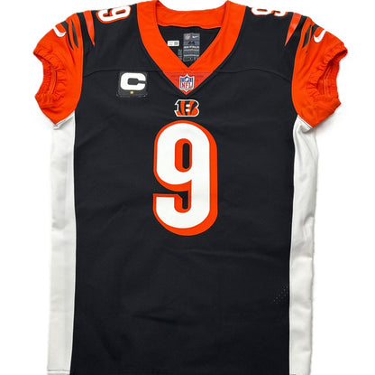 Joe Burrow Team-Issued Cincinnati Bengals On-Field Nike NFL Jersey Includes captains patch Size 44🧡🖤