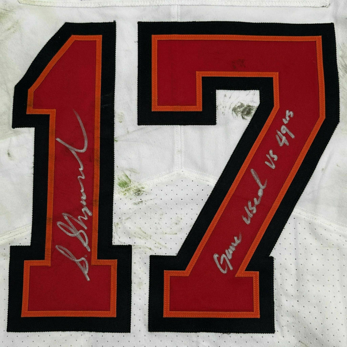Sterling Shepard Signed and Inscribed GAME WORN 10/12/25 Tampa Bay Buccaneers Jersey vs. San Francisco 49ers Also includes COA 🛡️
