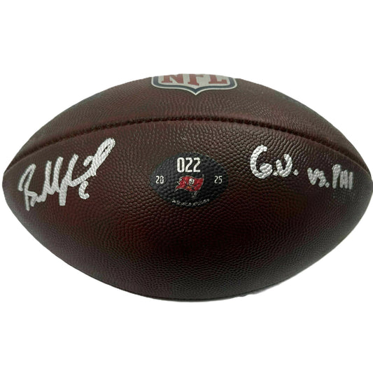 Baker Mayfield GAME USED 09/28/2025 Signed & Inscribed Tampa Bay Buccaneers Ball vs Philadelphia Eagles Also includes Proof of Authenticity 🛡️