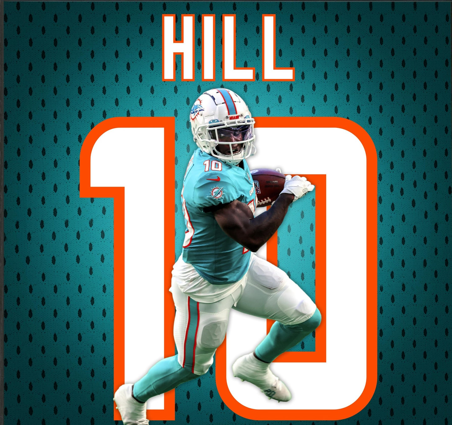 Tyreek Hill Hand Signed ✍️ Miami Dolphins 🐬 Custom FRAMED Jersey 👕