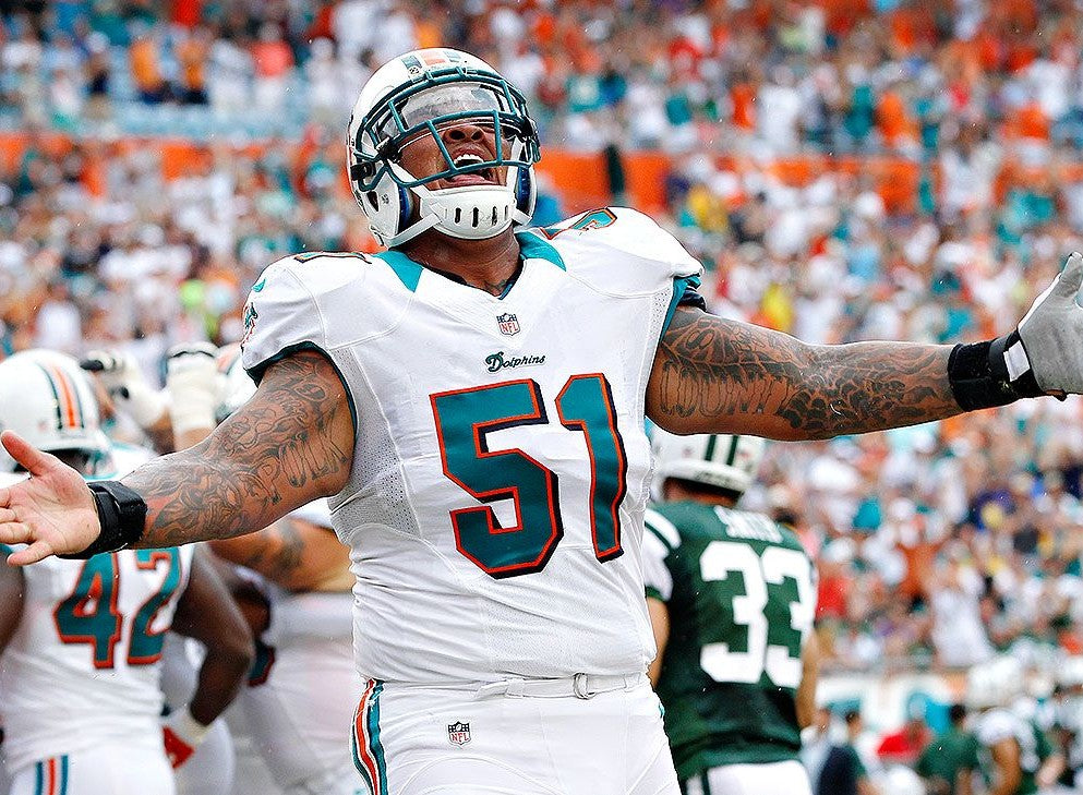 Mike Pouncey GAME-USED 💥 Miami Dolphins 🐬 Nike On-Field NFL Jersey 👕 includes PSA Authenticity 🛡️
