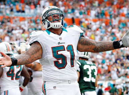 Mike Pouncey GAME-USED 💥 Miami Dolphins 🐬 Nike On-Field NFL Jersey 👕 includes PSA Authenticity 🛡️