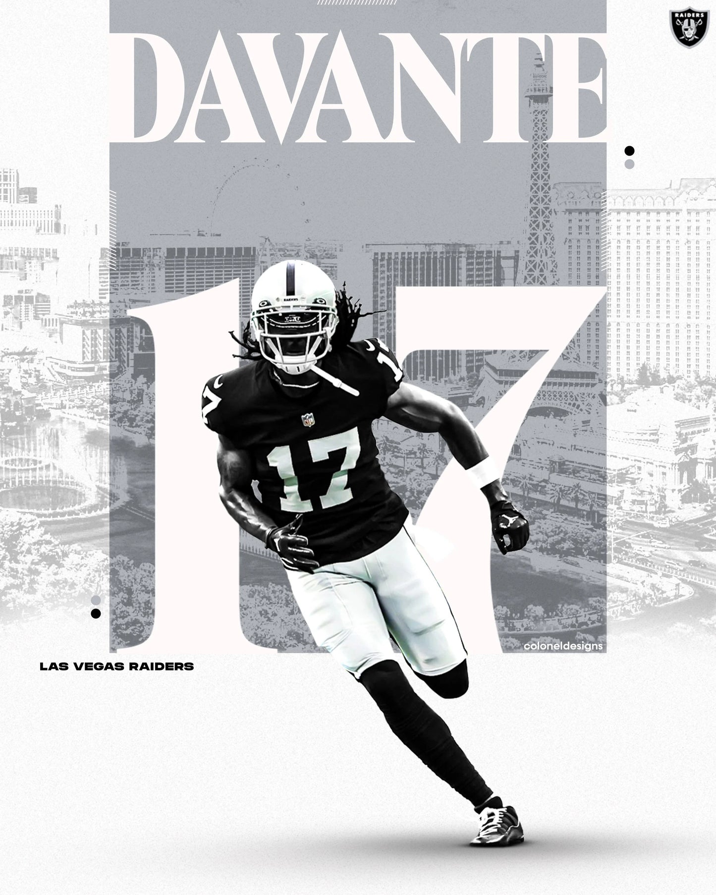 Davante Adams Signed Las Vegas Raiders Nike ELITE On Field Jersey👕NFL Sports