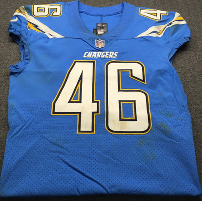 Chris Landrum GAME WORN💪10/21/18 PHOTO MATCHED📸Los Angeles Chargers NFL On-Field Jersey vs. Tennessee Titans