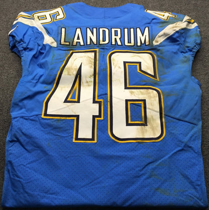 Chris Landrum GAME WORN💪10/21/18 PHOTO MATCHED📸Los Angeles Chargers NFL On-Field Jersey vs. Tennessee Titans