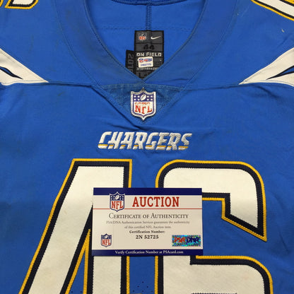 Chris Landrum GAME WORN💪10/21/18 PHOTO MATCHED📸Los Angeles Chargers NFL On-Field Jersey vs. Tennessee Titans