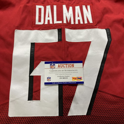 Drew Dalman GAME WORN💪10/10/21 Atlanta Falcons🦅NFL Jersey - Nike PSA COA💯vs.Jets (London)