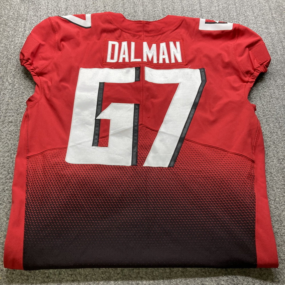 Drew Dalman GAME WORN💪10/10/21 Atlanta Falcons🦅NFL Jersey - Nike PSA COA💯vs.Jets (London)